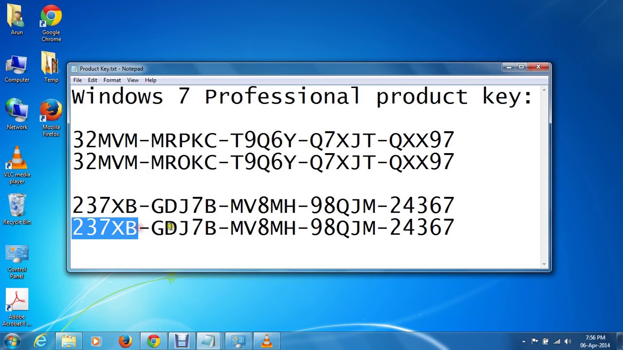 Free Windows 7 Professional Key Generator